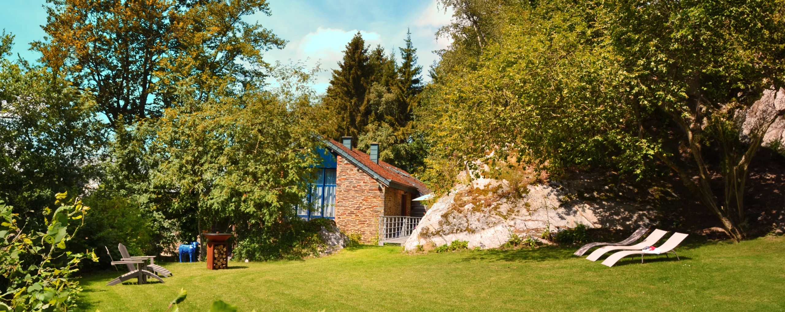 Gite Houffalize Vielsalm Ba­stogne La Roche Ardenne Jardin Terrasse Vacances Groupe Scaled